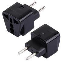 WD-9C Portable US UK Plug to EU Plug Adapter Power Socket Travel Converter black