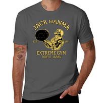 Jack Hanma Gym T-Shirt Retro Style Print Casual Top 4XL black