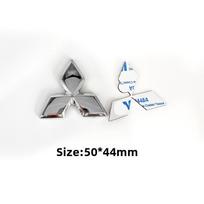 Automobilio vairo logotipo lipdukas Mitsubishi Outlander Lancer ASX Eclipse L200 Pajero Delica EVO Attrage interjero dalims UN1 45x sidabras