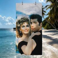 Classic Musical film Movie Grease Towel Quick Drying Beach Towels Are Suitable For Swimming Pools Camping Yoga And The Gym 70cm×140cm gray