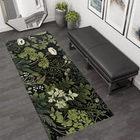 3D Window Optical Illusion Runner Rug Soft Non Slip Hallway Carpet Plants Print Home Decor Floor Protection Mat for Living Room 60cm by 150cm