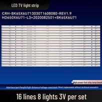 Hisense X65F TV Backlight Strip CRH-BK65X6U7-REV1.9 NO.3624 (16 units) blue