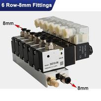 220V 24V Daugiafunkcis 3V210-08 Pneumatinis solenoidinis vožtuvas su duslintuvo jungtimi, pagrindo kolektorius, 2/3/4/5/6 eilės, 3 prievadai AC220V