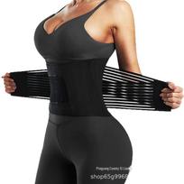 Cross-border Sports Sweat-wicking Compression Waist Trainer & Lumbar Support Belt for Fitness, Running, and Body Shaping Recovery Triple XL rožinė raudona spalva
