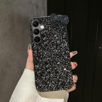 Cute Bowknot Starlit Glitter Leather Phone Case For Samsung Galaxy S26 S25 S24 S22 S23 FE Plus Ultra S25Edge Fashion Back Cover Galaxy S24+