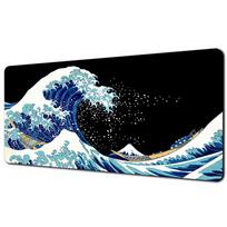 Great Wave Black Desk Mat Mousepad Japanese Art Mouse Pad Rubber Mat Mouse Carpet Table Pads Pc Mats 900x400 Office Accessories 30cmx60cm