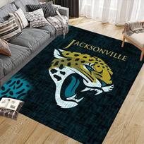 Jacksonville Jaguars Flannel Pattern Square Carpet,Area Rug,Carpet Rug for Living Room Bedroom Sofa Playroom Decor,Non-slip Floor Mat 40x60cm( 15x23in ) brown