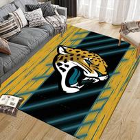 Jacksonville Jaguars Flannel Pattern Square Carpet,Area Rug,Carpet Rug for Living Room Bedroom Sofa Playroom Decor,Non-slip Floor Mat 100x120cm( 39x47in )