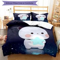 3pcs Bubu and Dudu2 pattern bedding set duvet cover set includes duvet cover &pillowcases, perfect all season bedroom decoration & gift 180cmx210cm