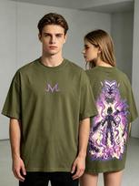Unisex shirt Cotton Oversize Large Size Majin Vegeta Dragon Ball Oversize Washed M gray