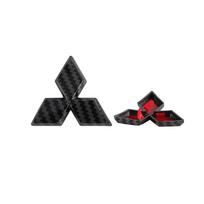 Automobilio vairo centrinės emblemos lipdukas, skirtas Mitsubishi Outlander Ralliart ASX Pajero Lancer 9 Space Star Eclipse, interjero dekoravimui black