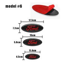Car Front Grille Emblem Rear Trunk Logo Badge Sticker Accessories For Ford Ranger Mondeo Mk4 S-MAX Kuga Focus Mk2 Mk3 Fiesta Mk7 17.5X7.2cm&Ford