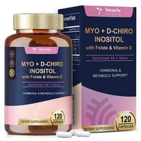 Totaria Myo-inositol 40:1 Blend D Chiro-inositol High-Content Inositol 3000mg Vitamin D Folic Acid Nutritional Supplement for | 3000mg