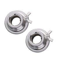 Durable Gym Weight Barbell Bar Clips Dumbbell Spinlock Collars Spin Lock Screw Check Nut 03(25mm/ 1inch) gray