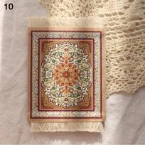 Coasters Pad Persian Mini Cup Woven Rug Mat Mousepad Carpet Ethnic Pattern Cup Laptop With Home Office Table Decor Craft Table Matches the image,M
