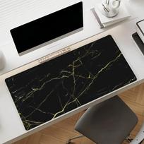 Black Gold Marble Large Gaming Mouse Pad Luxury Golden Vein NonSlip Rubber Extended Desk Mat 900x300x2mm