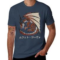 Monster Hunter World Iceborne Safi Jiiva Kanji Tshirt Big Size Short Sleeve Casual Top Tshirt 4XL brown