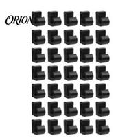 Apšvietimo spaustukai terasai Lauko girliandų spaustukai, Juodo plastiko organizavimo kabliukai, Verandos kabinimo kabliukai Atsparūs oro sąlygoms Užsegami tvirtinimai 35PCS juoda