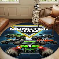 Jam Adventure Round Rug for Livingroom,Bedroom, Palyroom, Chair Rug, Area rug, Circle Carpet, Large Size Decor Fan Christmas gift 120cmx120cm white
