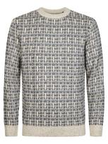 Petrol Industries Megztinis safyro / juoda / vilnos balta