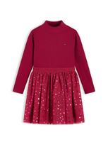 TOMMY HILFIGER Suknelė neoninė violetinė / purpurinė spalva