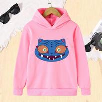 Kvailas tigro kostiumas Vaikų džemperis su gobtuvu Ruduo Žiema Berniukų Mergaičių Mada Kawaii Kasdienis Vilnonis Vaikų Puloveris Džemperiai Unisex 120 pink