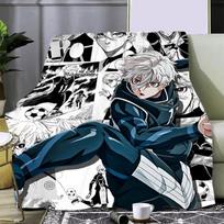 Blue Lock Japan Anime Printed Blanket Picnic Blankets Warm Blanket Soft and Comfortable Blanket Home Travel Birthday Gift 30x40in black