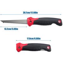 Folding Jab Saw 6-Inch Wallboard Plywood Sheetrock Saws Triple Teeth Small Wood Handsaw For Bone PVC Plaster Metal Gardening China Mainland black