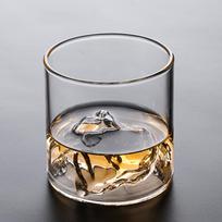 Japanese-style Mount Fuji glass Zaoshan cup Japanese whiskey wine cup Household high-value water cup Creative personalized teacup 200ml guanshan cup gray