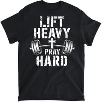 Womens Lift Heavy Pray Hard Gym Christian Jesus Lover V-Neck T-Shirt, Tank Top, Long Sleeve Shirt, Sweatshirt, Hoodie Men Women Kids Made in Canada XXXXXL įvairiaspalvis