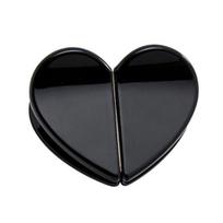 Magnetic Hair Clip Strong Hold No-Slip Hair Styling Clip Heart Shape Hair Pin Half Up Hairpin Easy Style Hair Accessory C black