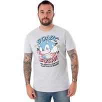 Sonic The Hedgehog Mens T-Shirt _ Sonic Sushi Short Sleeve Grey Graphic Tee for Adults _ Gaming Merchandise Gift for Him XXXL balta