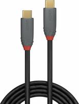 Lindy 2m USB 3.2 Type C Cable, 5A PD, Anthra Line
