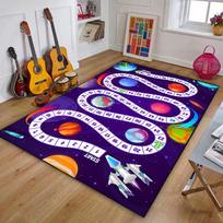 Game Snakes and Ladders Pattern Floor Rug Carpets Living Room Bedroom Bedside Bathroom Floor Mat Area Rug Kids Room Play Mat 40x60cm orange