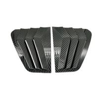 For VW Golf MK7 MK7.5 2013 2014- ABS Plastic Rear Window Quarter Louver Scoop Cover Side Vent Trim Car Adhesive Accessories Carbon Look gray
