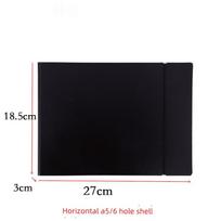 Horizontal A3/A4/B5/A5 Folder Loose-Leaf Ring Binder HD Inner Page Test Paper Drawing Paper Storage Protective Bag A5-6 Hole Black Shell (Excluding Inner Pages) black