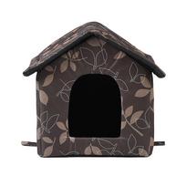 Waterproof Pet Kennel Oxford Cloth And Sponge Material House 2 Camouflage Colors To Choose Outdoor Fun Cat Roomfrom Decor S(35x30x35CM) black