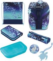 No Name Herlitz SoftLight Plus Greenline Blue Ice school bag set Girl Polyester Blue, Navy