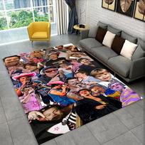 fashion Harry Styles Singer Star Carpet Rug for Bedroom Living Room Sofa Playroom Doormat Home Decor,Kid Area Rug Non-slip 40x60cm black