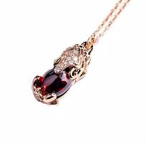 Pixiu Luck Ruby Necklace - Women's Stainless Steel, Colorfast, Pure Natural Ruby Jewelry, Small Ornaments black