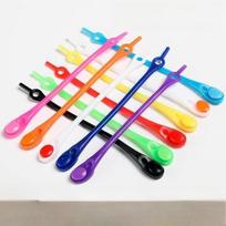 12pcs Colorful Silicone Elastic Lazy Shoelaces round Head No-Tie Shoelaces Adults And Children Stretchy Shoelaces Easy to Use blue