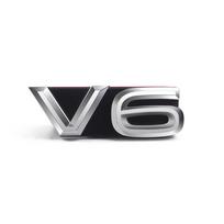 RUNTB1 Front Grille Sticker Silver V6 Emblems Stickers For VW Volkswagen Tiguan Touareg Teramont Phideon Arteon V6 VW Grille Sticker Silver V6 black