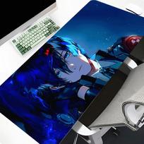 Persona 3 Reload Anime Mouse Pad Game Accessories Non-slip Large Table Mat Office Laptop Mousepad Rubber Carpet XL Gamer Deskpad 30cmx60cm(11.8x23.6inch) blue