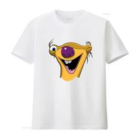 Funny Cartoon Ice Age Sid Sloth Print Casual T Shirt vintage Unisex Top For Everyday Wear Slightly Stretched Soft M yellow