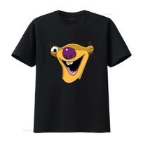 Funny Cartoon Ice Age Sid Sloth Print Casual T Shirt vintage Unisex Top For Everyday Wear Slightly Stretched Soft S black