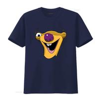 Funny Cartoon Ice Age Sid Sloth Print Casual T Shirt vintage Unisex Top For Everyday Wear Slightly Stretched Soft 4XL yellow