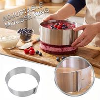 Adjustable Round Stainless for Baking, Cheesecake and Dessert Making One Size sidabras