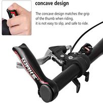 1 Pair 22.2mm Clamp Diameter Bicycle Handlebar Ends Lightweight Bike Grip Ends  Long Distance Riding raudona