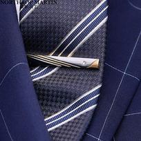 NORTHROP MARTIN High-End Brand Tie Clip for Men, Formal Business Simple Groom Wedding Shirt Clip, Gold Gift black