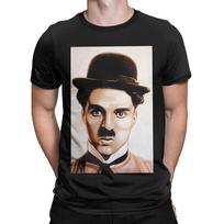 Charlie Chaplin the Loudest of the Silent Era Classic Graphic 100% Cotton T-Shirt Tops Tees For XXXL black
